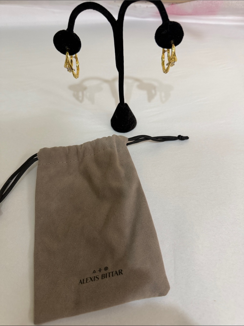 Alexis Bittar Gold Twisted Hoop Earrings